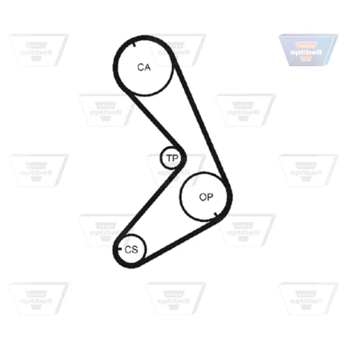 Ozubený remeň OPTIBELT ZRK 1129 - obr. 2