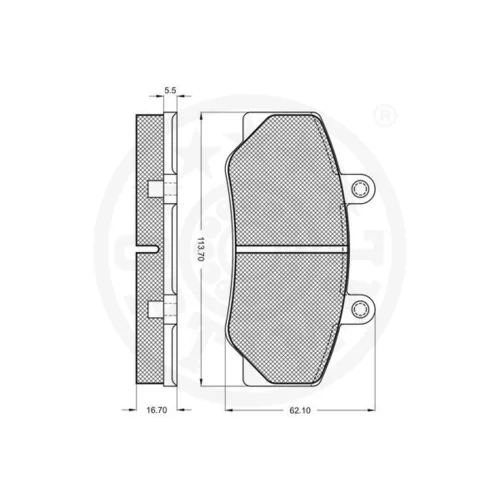 Sada brzdových platničiek kotúčovej brzdy OPTIMAL 9610 - obr. 1