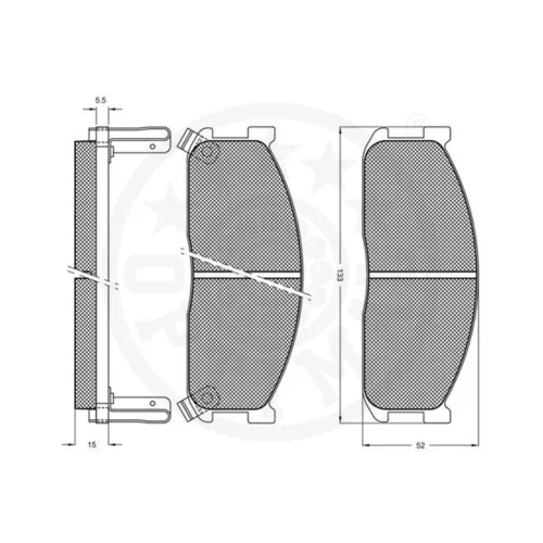 Sada brzdových platničiek kotúčovej brzdy OPTIMAL 9518 - obr. 2