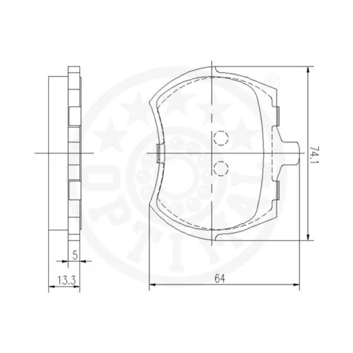 Sada brzdových platničiek kotúčovej brzdy OPTIMAL 6120 - obr. 2