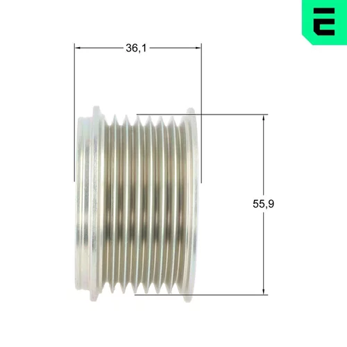 Voľnobežka alternátora OPTIMAL F5-1182 - obr. 2