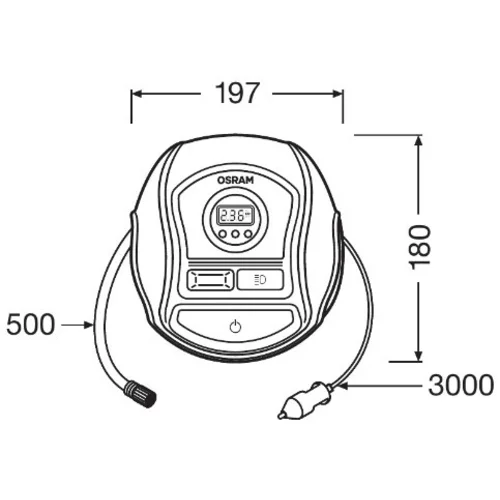 Kompresor s manometrom OSRAM OTI450 - obr. 2