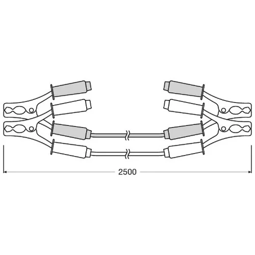 Štartovacie káble 2,5m 150A priemer 6mm OSRAM OSC060 