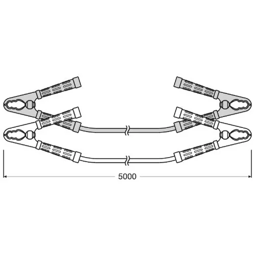 Štartovacie káble 5m 1200A priemer 50mm OSRAM OSC500 - obr. 1