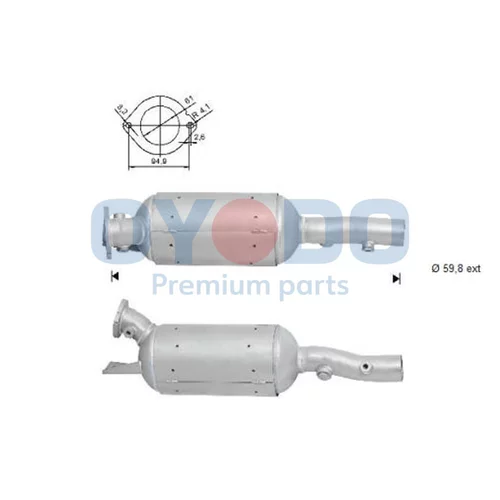 Filter sadzí/pevných častíc výfukového systému Oyodo 20N0075-OYO