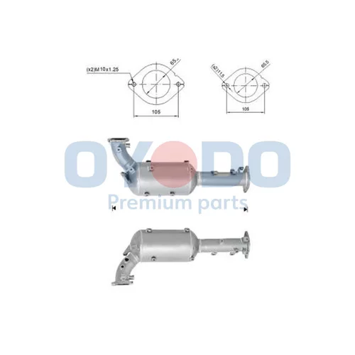 Filter sadzí/pevných častíc výfukového systému Oyodo 20N0065-OYO