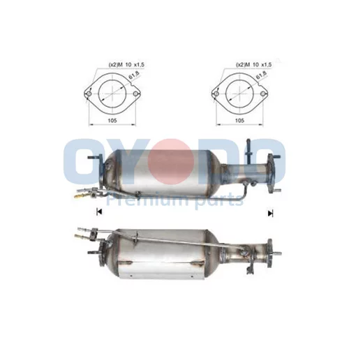 Filter sadzí/pevných častíc výfukového systému Oyodo 20N0006-OYO