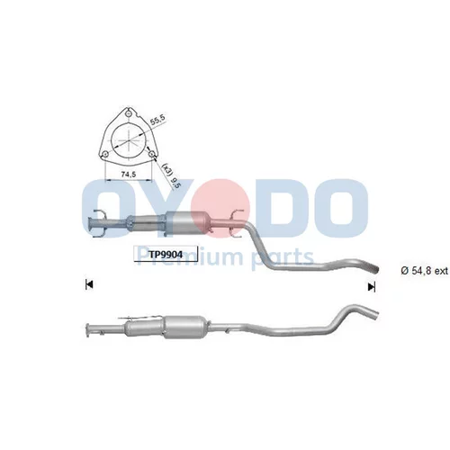 Filter sadzí/pevných častíc výfukového systému Oyodo 20N0031-OYO