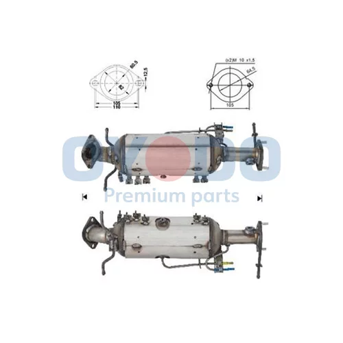 Filter sadzí/pevných častíc výfukového systému Oyodo 20N0009-OYO