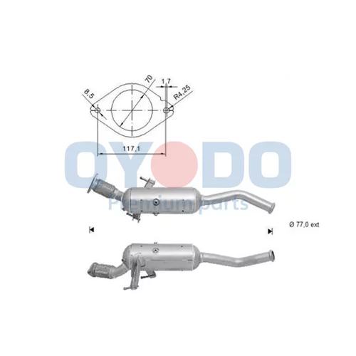 Filter sadzí/pevných častíc výfukového systému Oyodo 20N0141-OYO
