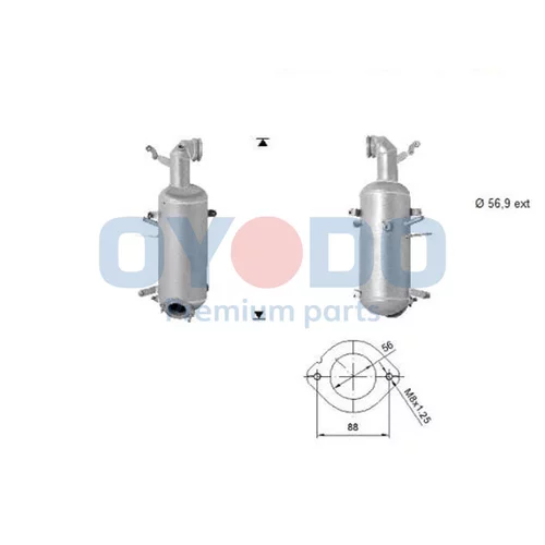 Filter sadzí/pevných častíc výfukového systému Oyodo 20N0143-OYO
