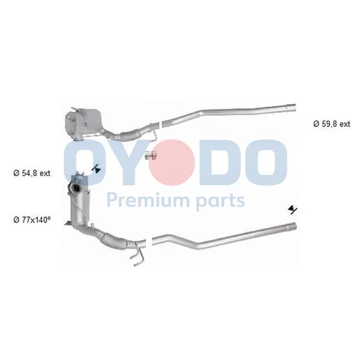 Filter sadzí/pevných častíc výfukového systému Oyodo 20N0129-OYO
