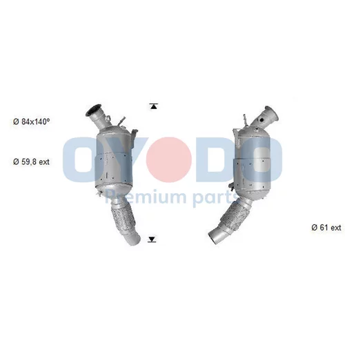 Filter sadzí/pevných častíc výfukového systému Oyodo 20N0001-OYO