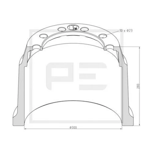 Brzdový bubon PE Automotive 066.427-00A