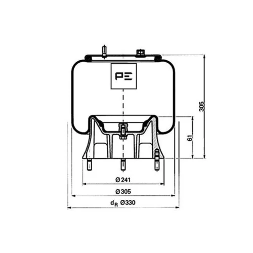 Mech pneumatického pruženia PE Automotive 084.103-72A