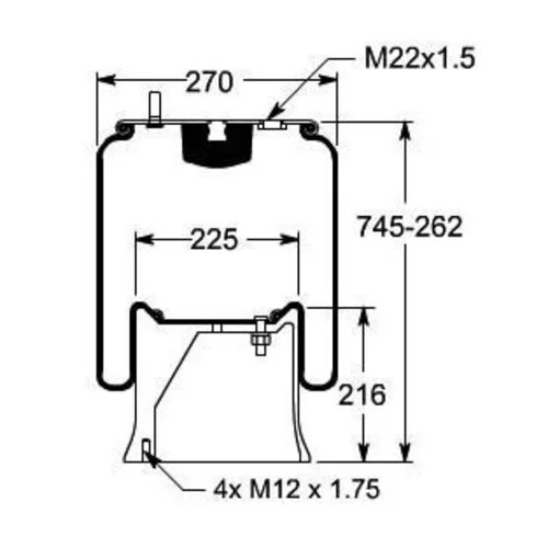 Mech pneumatického pruženia 084.217-71A (PE Automotive)