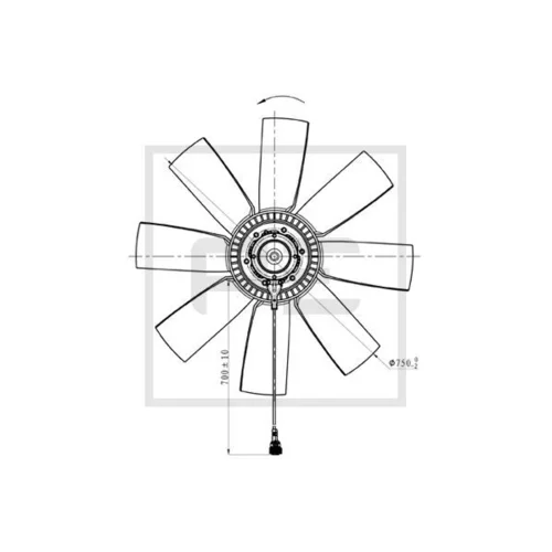 Koleso ventilátora chladenia motora PE Automotive 140.192-00A - obr. 1