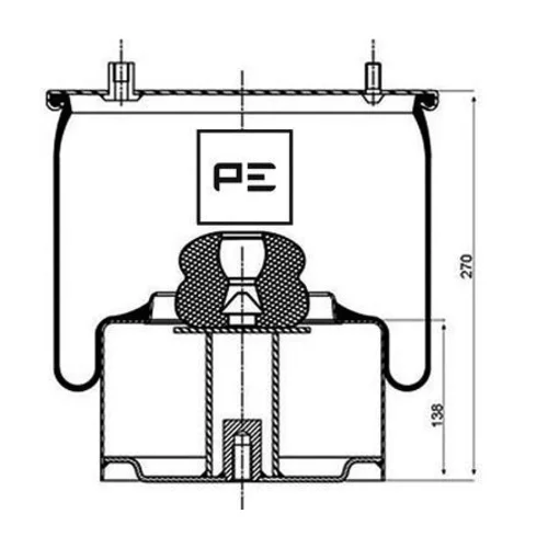 Mech pneumatického pruženia PE Automotive 084.052-72A