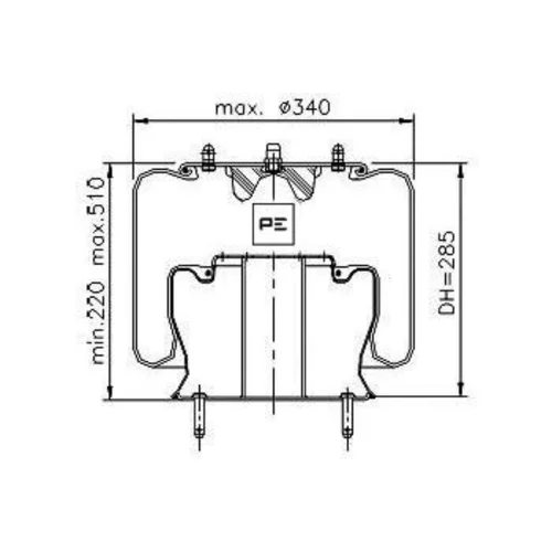 Mech pneumatického pruženia PE Automotive 084.297-71A