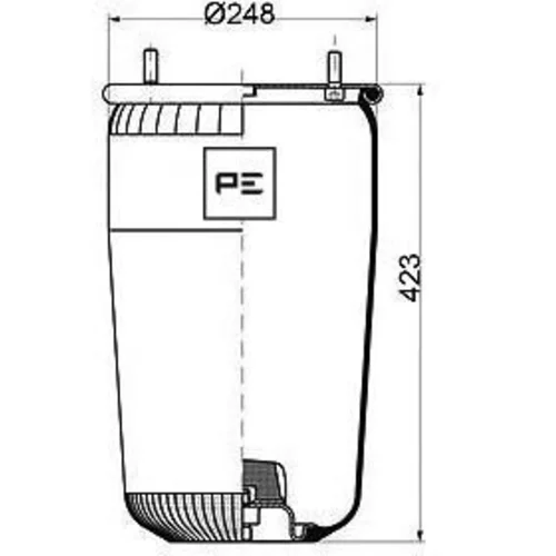 Mech pneumatického pruženia PE Automotive 084.082-71A