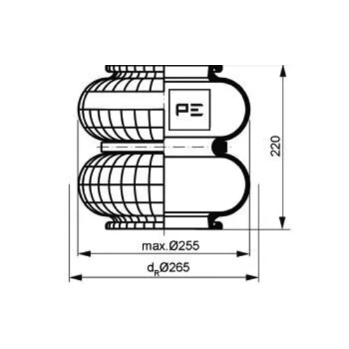 Mech pneumatického pruženia PE Automotive 084.205-71A