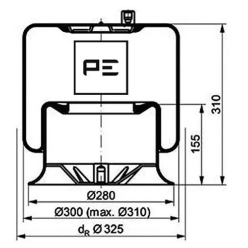 Mech pneumatického pruženia PE Automotive 084.111-76A