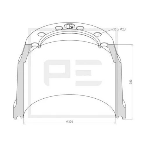 Brzdový bubon PE Automotive 066.442-00A