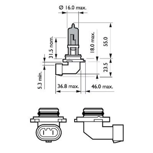 Žiarovka pre diaľkový svetlomet PHILIPS 9005WVUB1 - obr. 2