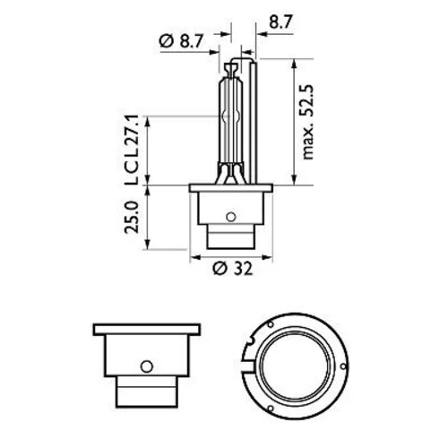 Žiarovka pre diaľkový svetlomet PHILIPS 85122VIC1 - obr. 2