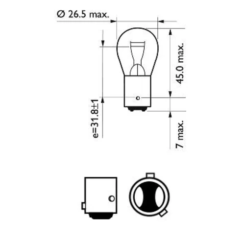 Žiarovka pre brzdové/koncové svetlo PHILIPS 12594B2 - obr. 2