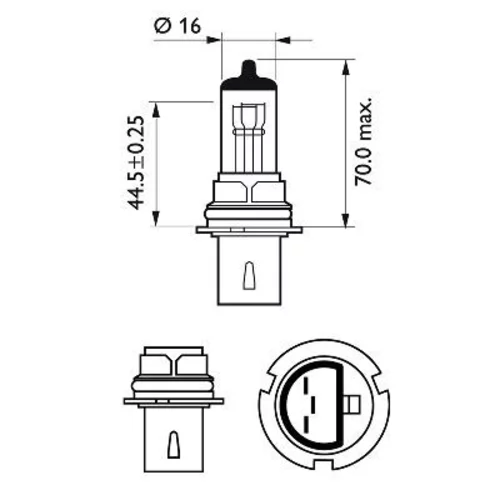 Žiarovka pre diaľkový svetlomet PHILIPS 9004C1 - obr. 2