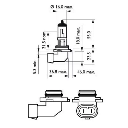 Žiarovka pre diaľkový svetlomet PHILIPS 9006PRB1 - obr. 2