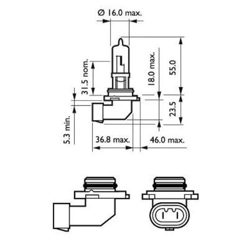 Žiarovka pre diaľkový svetlomet PHILIPS 9005PRB1 - obr. 2