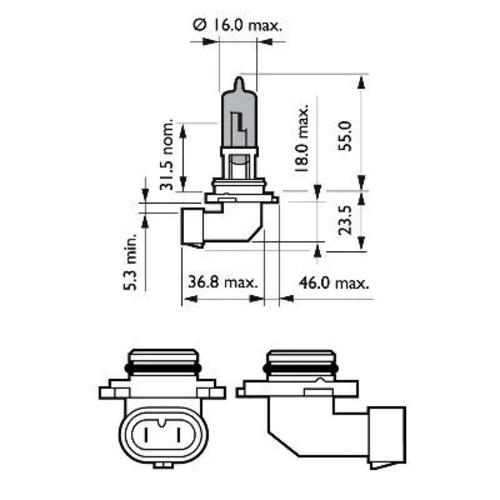 Žiarovka pre diaľkový svetlomet PHILIPS 9006WVUB1 - obr. 2