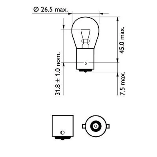 Žiarovka pre smerové svetlo PHILIPS 12498VPB2 - obr. 2