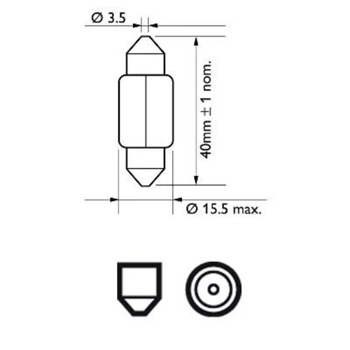 Žiarovka pre osvetlenie vnútorného priestoru PHILIPS 12850CP - obr. 2