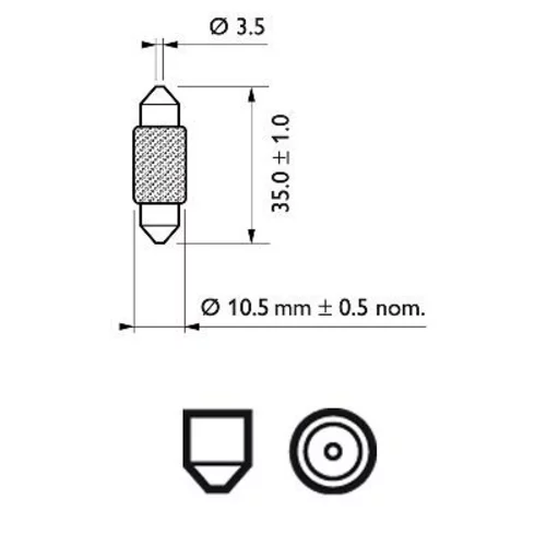 Žiarovka pre osvetlenie vnútorného priestoru PHILIPS 12854CP - obr. 2