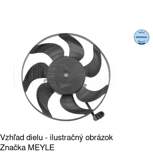 Ventilátor bez krytu / podpery POLCAR 133123U5