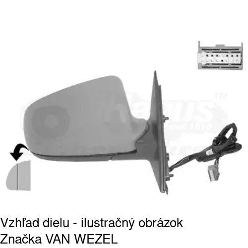 Rám vonkajšieho zrkadla POLCAR 133455PM - obr. 3