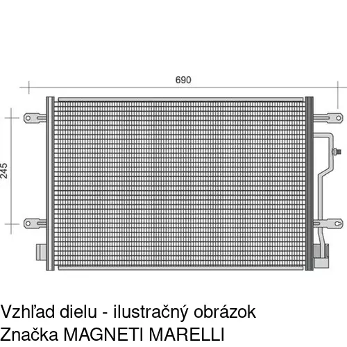 Chladiče klimatizácie 1334K8C1 /POLCAR/ - obr. 1