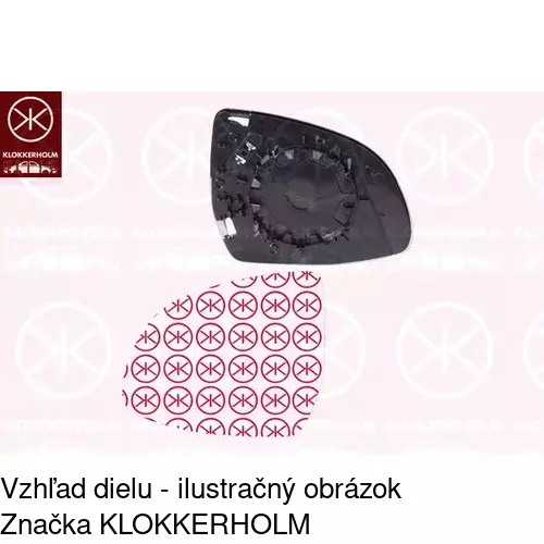 Sklo vonkajšieho zrkadla s držiakom POLCAR 20T1545M - obr. 1