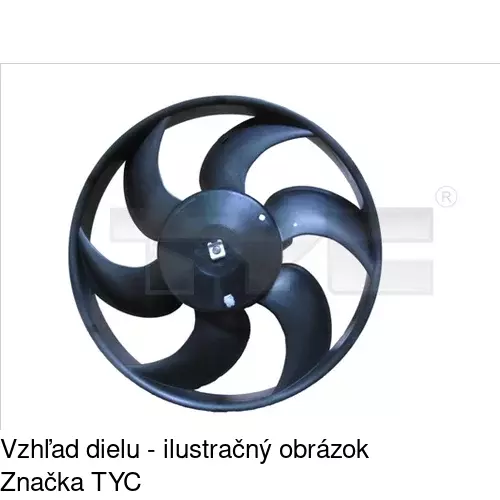 Ventilátor bez krytu / podpery POLCAR 232623U2