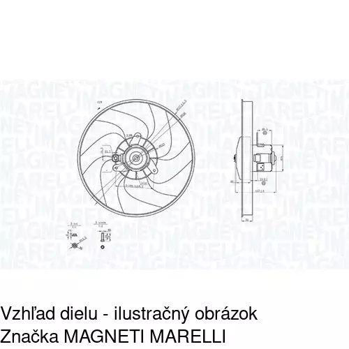 Ventilátor bez krytu / podpery 232723U1 /POLCAR/ - obr. 1