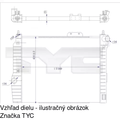 Chladiče vody POLCAR 250008-A - obr. 1