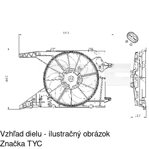 Ventilátory chladičov POLCAR 280023W3 - obr. 1