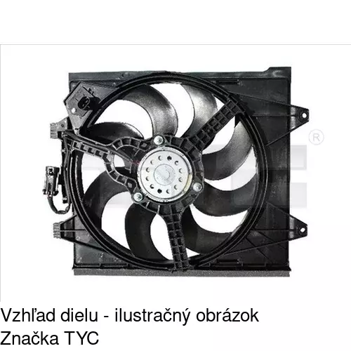 Ventilátor bez krytu / podpery POLCAR 303523U3