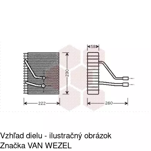 Výparník klimatizácie POLCAR 3212P8-1 - obr. 1