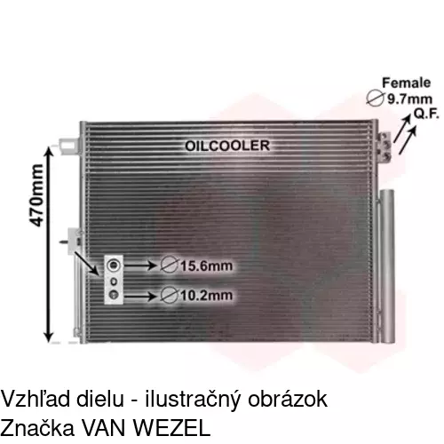 Chladiče klimatizácie 3431K8C1 /POLCAR/ - obr. 2