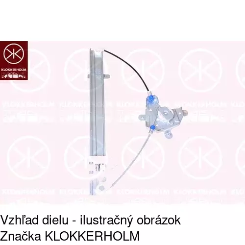 Mechanizmus sťahovania okna elektrický bez motora POLCAR 4040PSG2