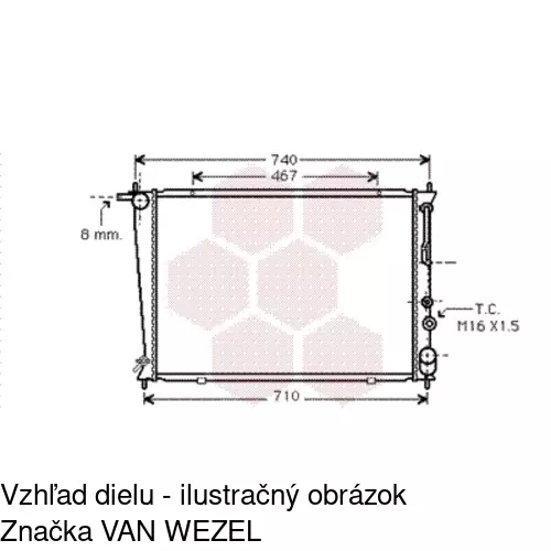 Chladiče vody POLCAR 406208-2